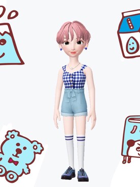 「ONLY（オンリー）のアイテム（パンツ）」を使った、橘枳さん（レディース・165cm）の夏コーディネート