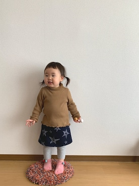 「アイテム（スカート）」を使った、no&hiさん（キッズ・90cm）の春コーディネート