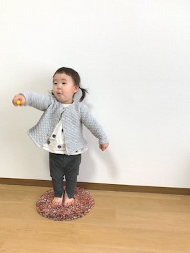 「BRANSHES（ブランシェス）のアイテム（レッグウェア）」を使った、no&hiさん（キッズ・90cm）の春コーディネート