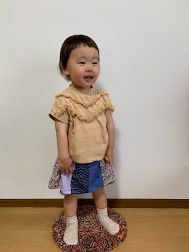 「RAGMART（ラグマート）のアイテム（パンツ）」を使った、no&hiさん（キッズ・90cm）の春コーディネート
