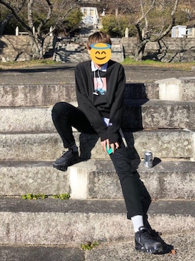 「improves（インプローブス）のアイテム（チノパンツ）」を使った、𝓶𝓪𝓭𝓸𝓰𝓲𝔀𝓪さん（メンズ・180cm）の冬コーディネート