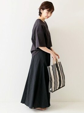marinaさんの「Linen Flared スカート◆」を使ったコーディネート