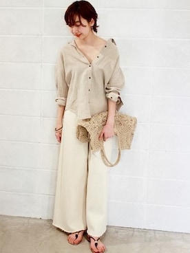 「ナチュラルスタイル」｜marinaさん（レディース・167cm）の夏コーディネート