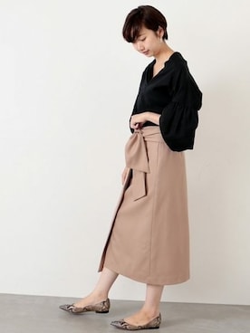 「パイソン柄」｜marinaさん（レディース・167cm）の秋コーディネート