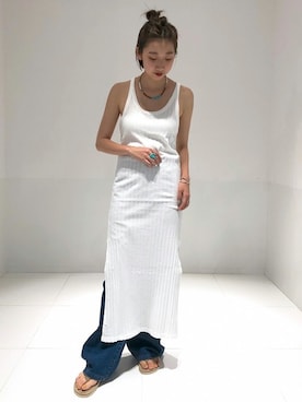 「タンクワンピース」｜marinaさん（レディース・167cm）の夏コーディネート