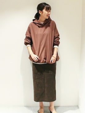 「CALUX（キャラクス）のアイテム」を使った、marinaさん（レディース・167cm）の冬コーディネート