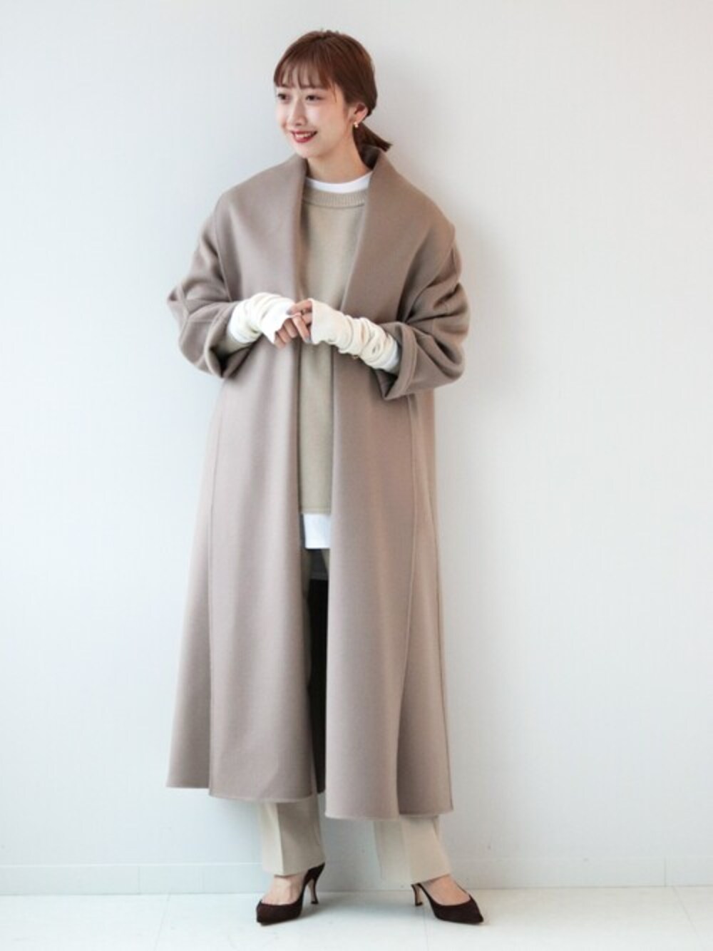 【美品✨】Plage ニットプルオーバー　ウール　ベージュ　秋冬活躍 plage（プラージュ）の「ファインウール プルオーバー◇（ニット