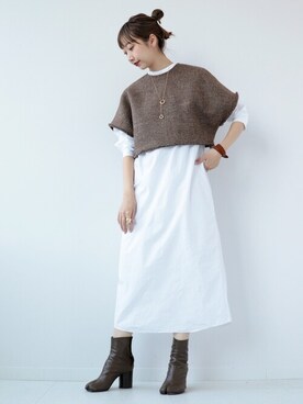 「plage（プラージュ）のアイテム（アクセサリー）」を使った、marinaさん（レディース・167cm）の秋コーディネート