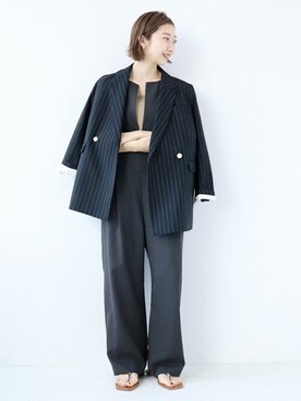 「plage（プラージュ）のアイテム（その他アウター）」を使った、marinaさん（レディース・167cm）の冬コーディネート