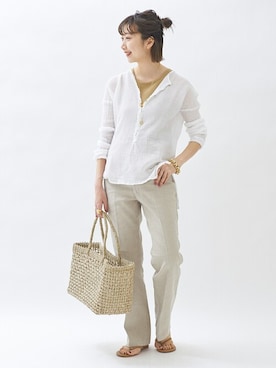 「plage（プラージュ）のアイテム（アクセサリー）」を使った、marinaさん（レディース・167cm）の春コーディネート