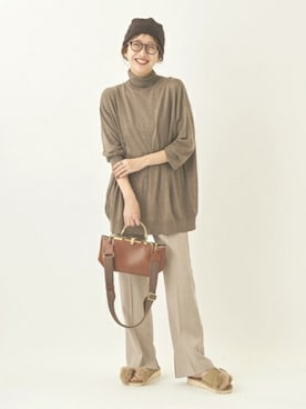 「ファーサンダル」｜marinaさん（レディース・167cm）の秋コーディネート