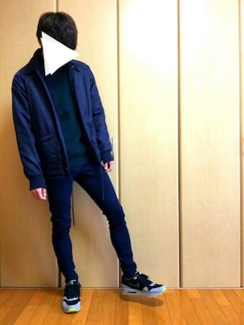「coen（コーエン）のアイテム（ナイロンジャケット）」を使った、Ke-jiさん（メンズ・172cm）の冬コーディネート