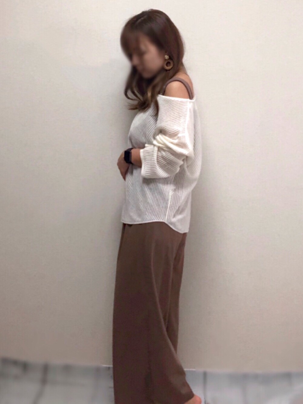 「オトナ女子、プチプラ、しまむら、アベイル、GU、セットアップ、きまわしコーデ」｜「Availのアイテム（セットアップ、ブラウン系）」を使った、sae ⋆❁𖥧ܾ☼さん（レディース・161cm）の春コーディネートの1枚目の写真