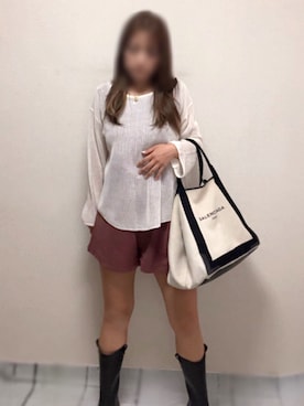 「GRL」｜「アイテム（レインシューズ）」を使った、sae ⋆❁𖥧ܾ☼さん（レディース・161cm）の春コーディネート