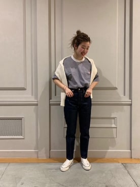 Hana Watabeさん（レディース・160cm）の春コーディネート