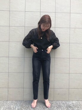 Hana Watabeさん（レディース・160cm）の夏コーディネート