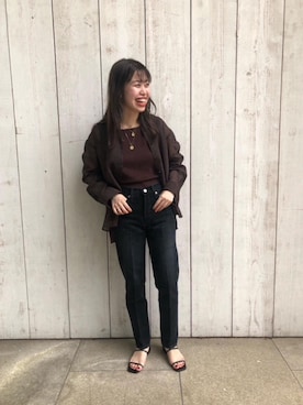 「PHILIPPE AUDIBERT（フィリップ オーディベール）の＜PHILIPPE AUDIBERT（フィリップオーディベール）＞メダルネックレス ∴（ネックレス）」を使った、Hana Watabeさん（レディース・160cm）の夏コーディネート