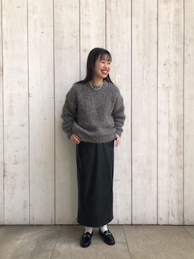 Hana Watabeさん（レディース・160cm）の冬コーディネート