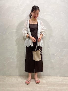 Hana Watabeさん（レディース・160cm）の夏コーディネート