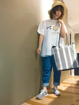 「チュニック」｜「アイテム（その他）」を使った、chamisulさん（レディース・158cm）の春コーディネート