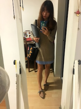 「PULL&BEAR（プルアンドベア）のアイテム（スリッポン）」を使った、T i n a.さん（レディース・166cm）の秋コーディネート