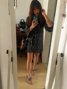 「PULL&BEAR（プルアンドベア）のアイテム（スリッポン）」を使った、T i n a.さん（レディース・166cm）の秋コーディネート