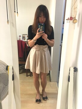 「lady」｜「アイテム（スウェット）」を使った、T i n a.さん（レディース・166cm）の冬コーディネート