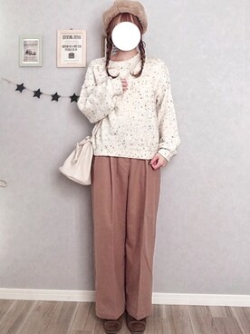「ehka sopo（エヘカソポ）のアイテム（ブーティ）」を使った、𝚢𝚞𝚖𝚒𝚗𝚌𝚘.𓈒𓆸さん（レディース・154cm）の冬コーディネート