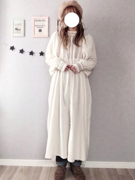 「ehka sopo（エヘカソポ）のアイテム（ブーティ）」を使った、𝚢𝚞𝚖𝚒𝚗𝚌𝚘.𓈒𓆸さん（レディース・154cm）の冬コーディネート