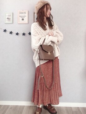 𝚢𝚞𝚖𝚒𝚗𝚌𝚘.𓈒𓆸さん(レディース・154cm)の冬コーディネート