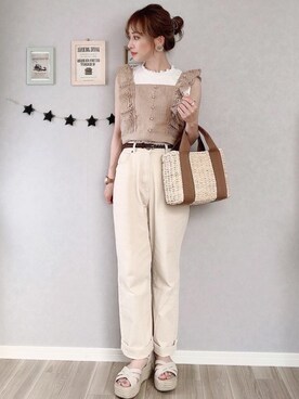 𝚢𝚞𝚖𝚒𝚗𝚌𝚘.𓈒𓆸さん（レディース・154cm）の夏コーディネート