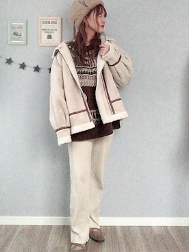 𝚢𝚞𝚖𝚒𝚗𝚌𝚘.𓈒𓆸さん（レディース・154cm）の冬コーディネート