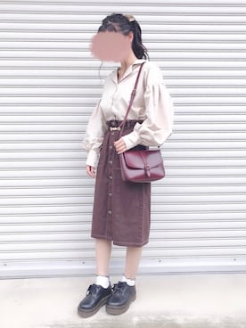 「a.g.plus（エージープラス）のアイテム」を使った、お月 ⸝⋆さん（レディース・160cm）の秋コーディネート