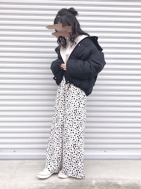 お月 ⸝⋆さん(レディース・160cm)の冬コーディネート