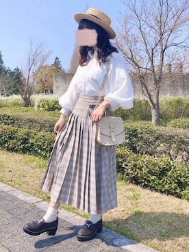 「pairpair」｜「アイテム（帽子）」を使った、お月 ⸝⋆さん（レディース・160cm）の春コーディネート