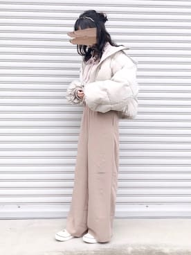 「アイテム（カチューシャ、ゴールド系）」を使った、お月 ⸝⋆さん（レディース・160cm）の冬コーディネート