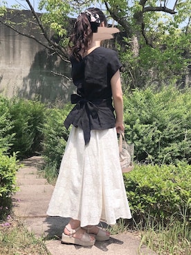 お月 ⸝⋆さん（レディース・160cm）の夏コーディネート