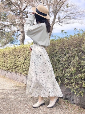 「ピスタチオ」｜「アイテム（帽子）」を使った、お月 ⸝⋆さん（レディース・160cm）の夏コーディネート