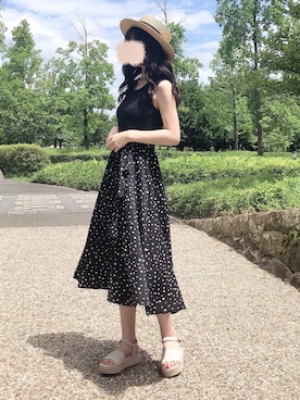 「MELROSE claire（メルローズ クレール）のアイテム」を使った、お月 ⸝⋆さん（レディース・160cm）の夏コーディネート