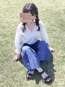 お月 ⸝⋆さん（レディース・160cm）の春コーディネート