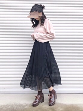 「pairpair」｜お月 ⸝⋆さん（レディース・160cm）の冬コーディネート