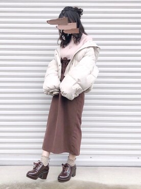 「pairpair」｜「アイテム（ジャケット/アウター）」を使った、お月 ⸝⋆さん（レディース・160cm）の冬コーディネート