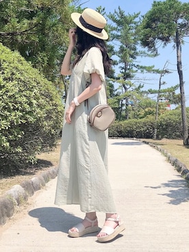 「MELROSE claire（メルローズ クレール）のアイテム」を使った、お月 ⸝⋆さん（レディース・160cm）の夏コーディネート
