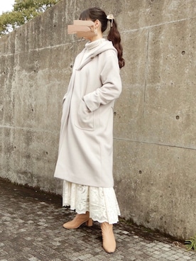 「WEGO（ウィゴー）のアイテム（その他ヘアアクセサリー）」を使った、お月 ⸝⋆さん（レディース・160cm）の冬コーディネート
