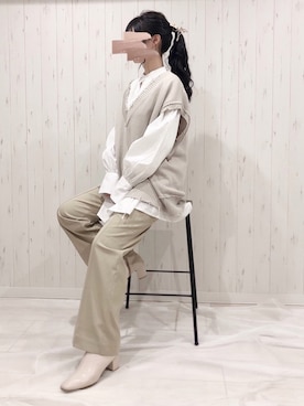 お月 ⸝⋆さん（レディース・160cm）の春コーディネート