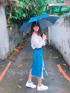 「PULL&BEAR（プルアンドベア）のアイテム（スリッポン）」を使った、芝芝さん（レディース・155cm）の冬コーディネート