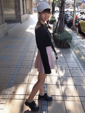 「PULL&BEAR（プルアンドベア）のアイテム（その他トップス）」を使った、芝芝さん（レディース・155cm）の冬コーディネート