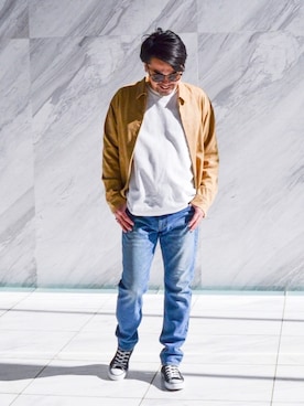「オールスター」｜「アイテム（ブルゾン）」を使った、cojiさん（メンズ・171cm）の春コーディネート