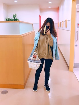 「dazzlin（ダズリン）のアイテム（デニムジャケット）」を使った、azuさん（レディース・154cm）の春コーディネート