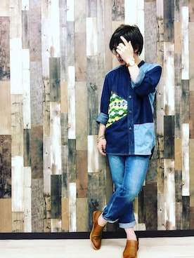 「チャイハネ（チャイハネ）のアイテム（シャツ/ブラウス）」を使った、takahiroshishidoさん（メンズ・170cm）の秋コーディネート